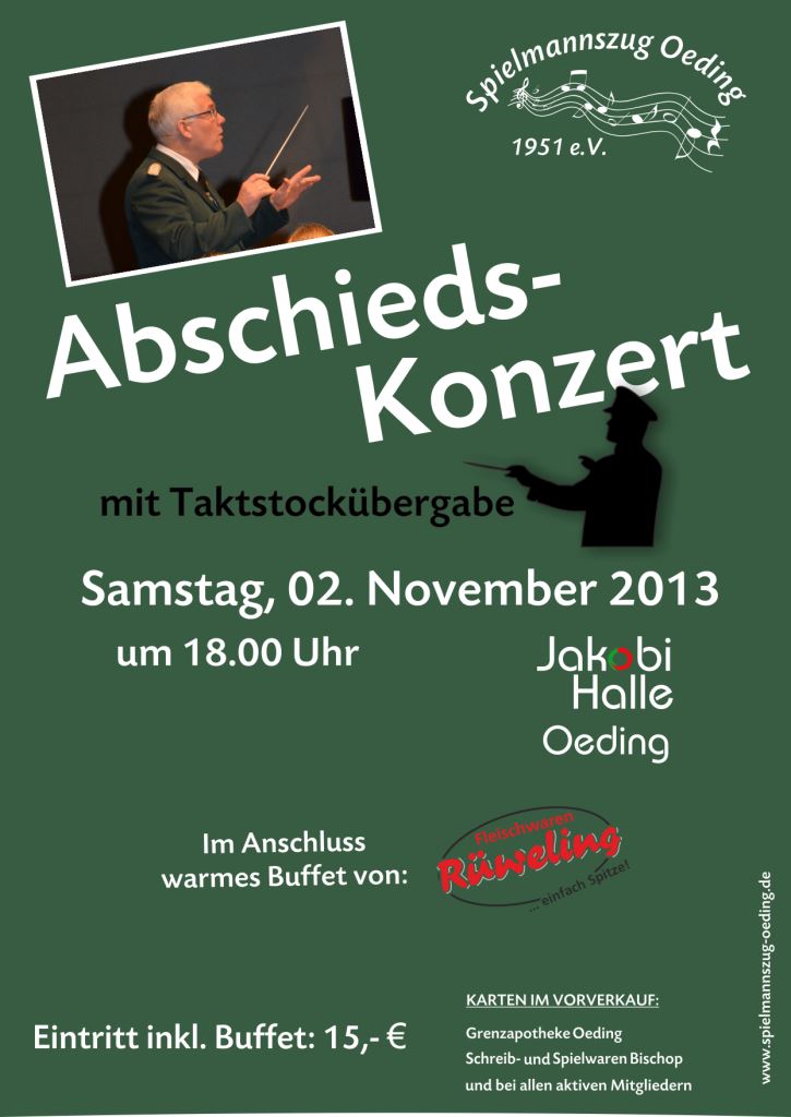 Abschiedskonzert 2013 | Plakat und Flyer by www.web-de-sign.de