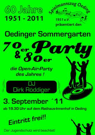 Plakat und Flyer Oedinger Sommergarten 2011