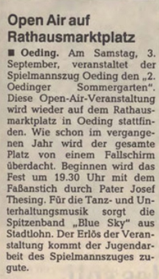 Open Air auf Rathausplatz | Borkener Zeitung  03.09.1994