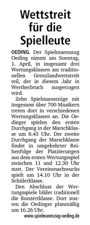 Wettstreit für die Spielleute - Münsterland Zeitung vom 29.03.2012