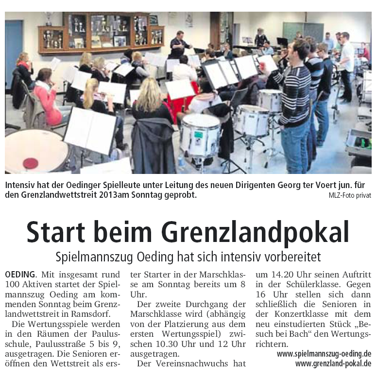 Artikel Münsterland Zeitung vom 21 03 2013